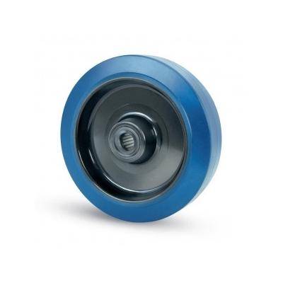 Diamètre 80x25 mm, moyeu lisse, capacité de charge 80 kg, patine 105x80 mm,  roulette pivotante caoutchouc/jante plastique